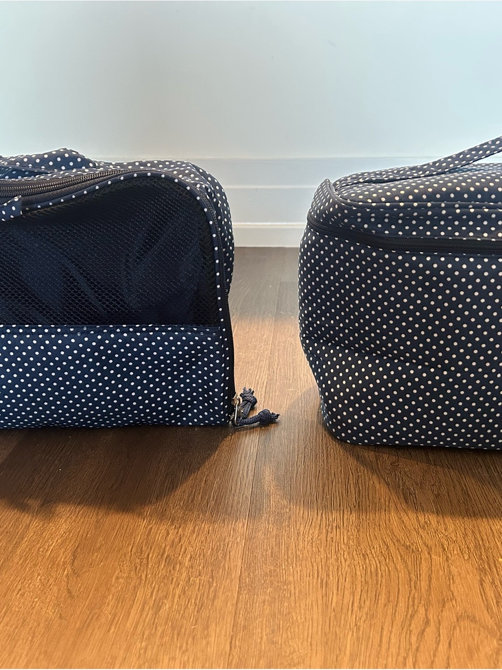 Polka Dot Navy Travel bags